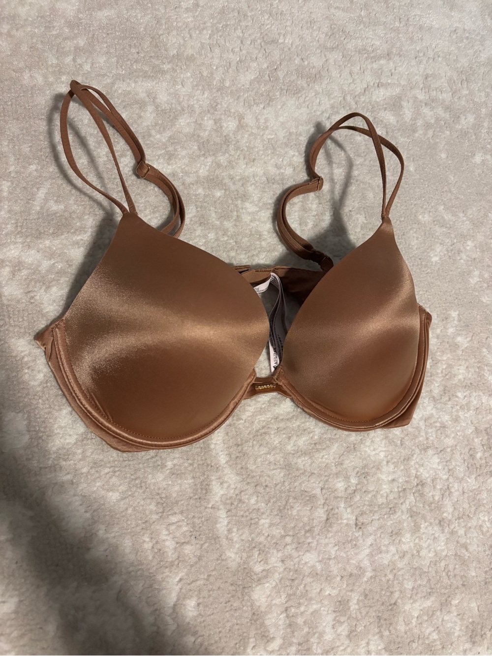 Victoria’s Secret - Smooth Satin Push-Up Bra in Golden Bronze Gem Detail 34C